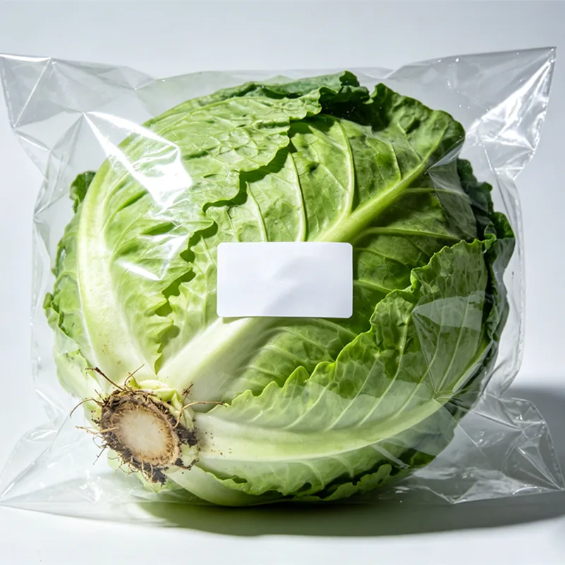 Einzeln verpackter frischer Kohl