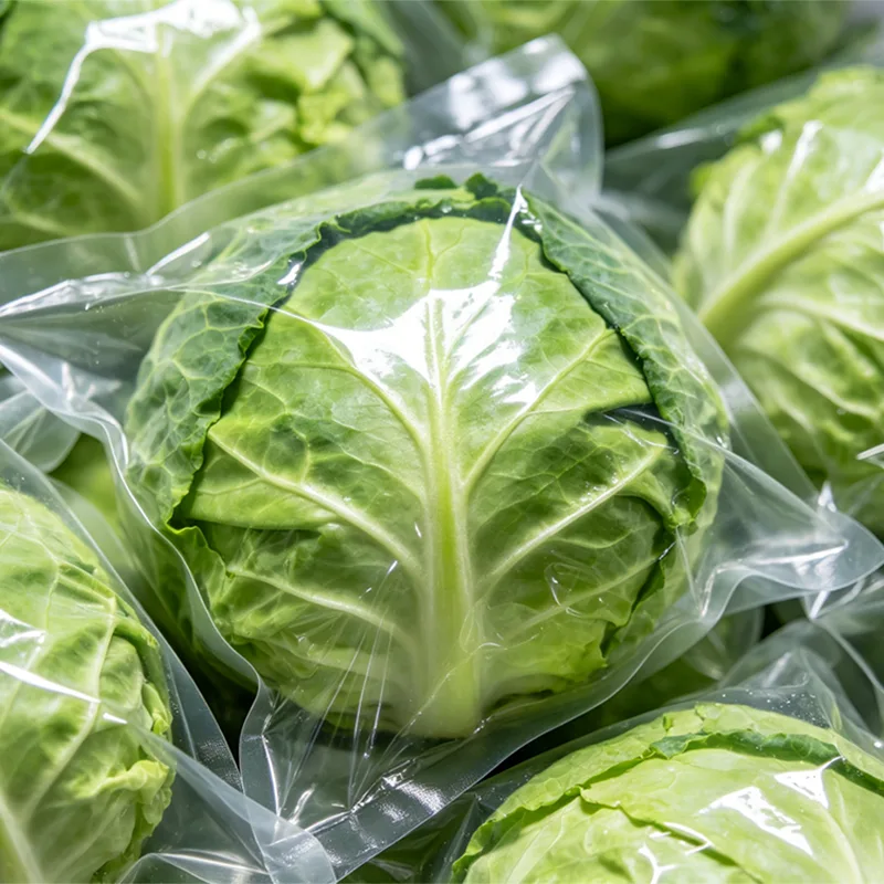 Vakuumverpackter frischer Kohl